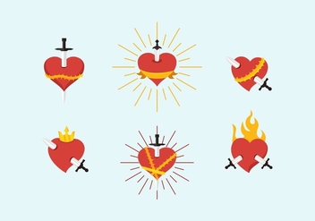 FREE SACRED HEART VECTOR - vector gratuit #365893